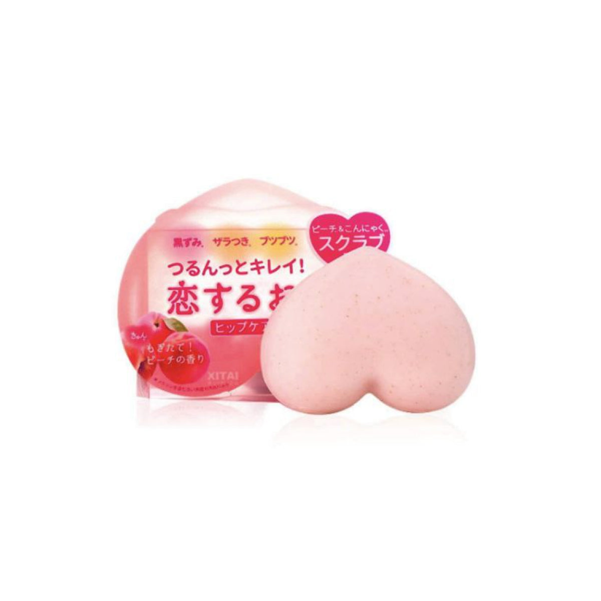 PELICAN HIP CARE SCRUB SOAP Відбілююче мило-скраб для стегон та сідниць з ароматом персика, 80 г