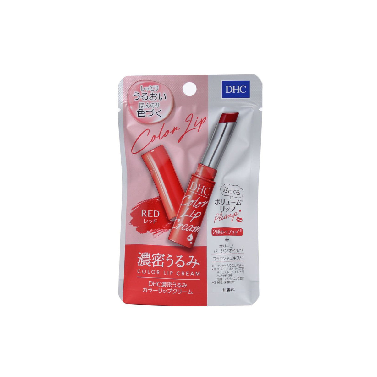 DHC COLOR LIP CREAM UNSCENTED NATURAL LIPSTICK RED 1.5g Відтінковий бальзам для губ