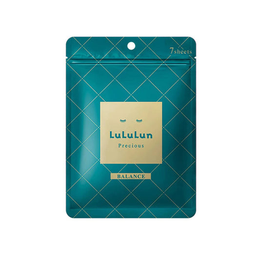 LULULUN PRECIOUS GREEN BALANCE Антивікові маски для обличчя, 7 шт
