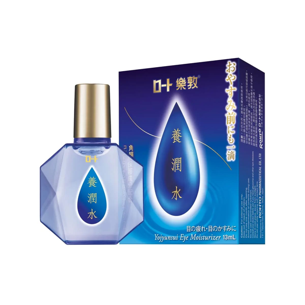 ROHTO MENTHOLATUM YOJYUNSUI EYE MOISTURIZER ,13 ml Нічні зволожуючі краплі з гіалуронової кислотою
