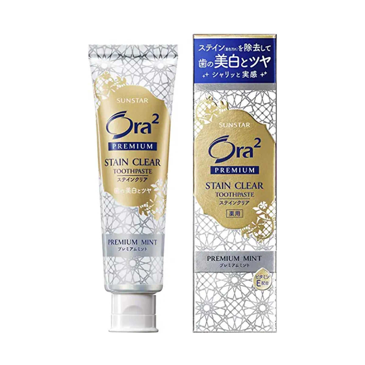 SUNSTAR ORA2 PREMIUM STAIN CLEAR TOOTHPASTE Преміум паста для відбілювання та захисту ясен "М'ята"