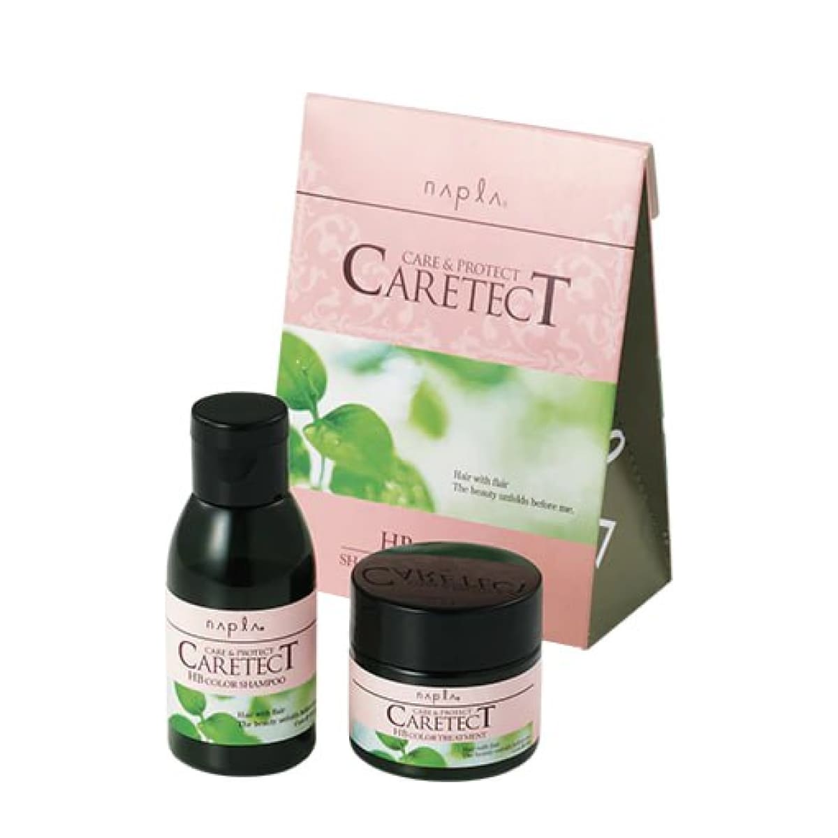 NAPLA CARETECT HB COLOR SHAMPOO & TREATMENT V (Trial Set) (50 ml & 50 g) Шампунь і маска для додавання об'єму фарбованому волоссю