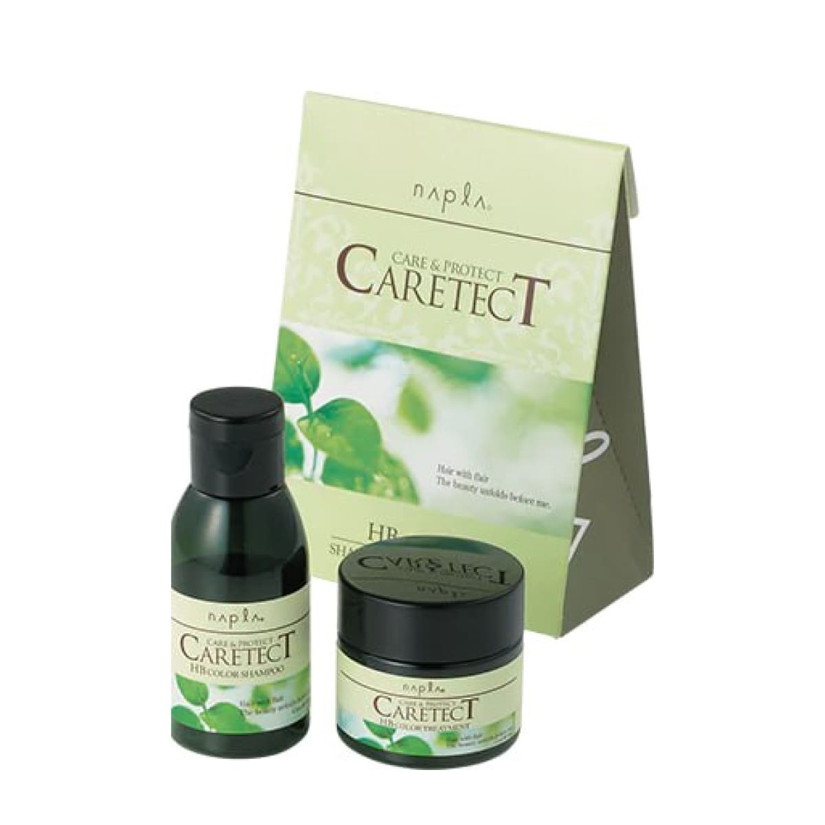 NAPLA CARETECT HB COLOR SHAMPOO & TREATMENT S (Trial Set) (50 ml & 50 g) Шампунь для надання гладкості фарбованому волоссю серії CARETECT HB Color S.