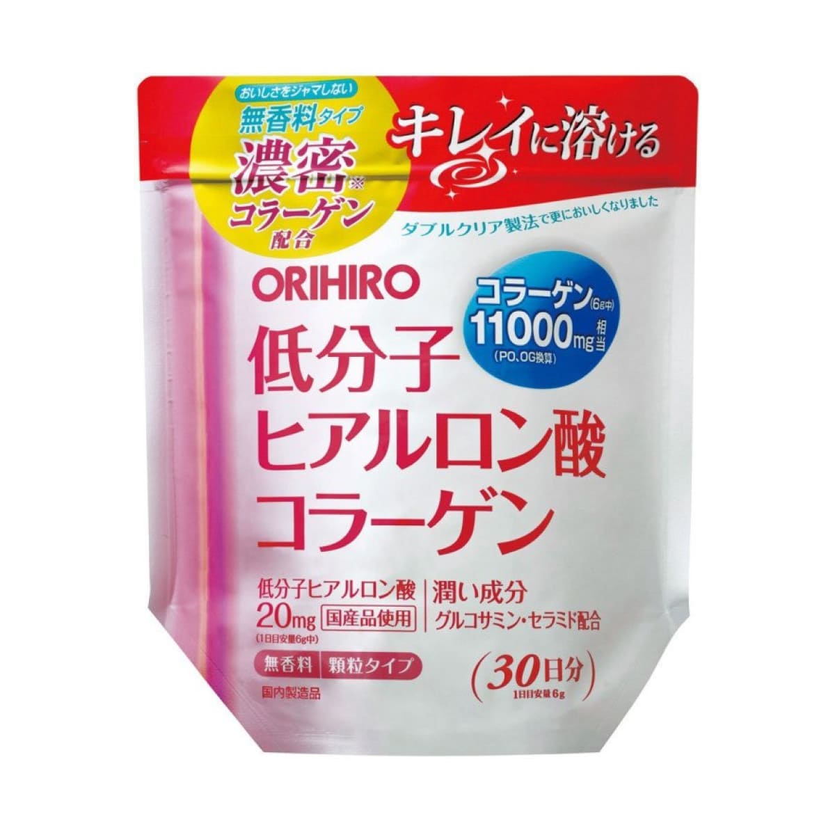 ORIHIRO HYALURONIC ACID COLLAGEN POWDER, 180g (for 30 Days) Колаген з низькомолекулярною гіалуроновою кислотою і глюкозаміном