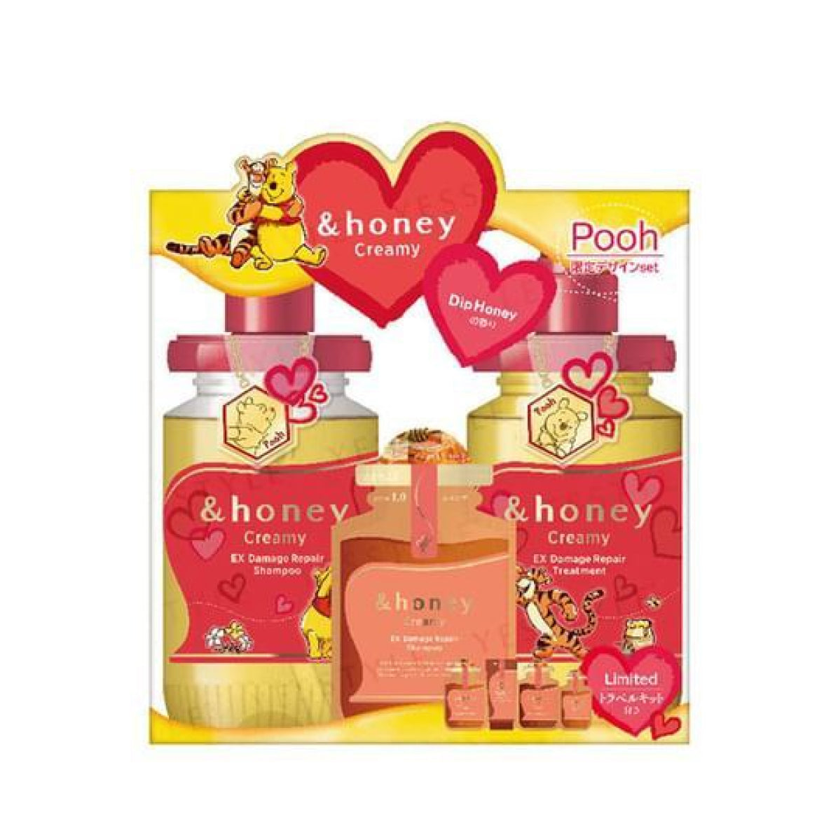 VICREA& HONEY CREAMY EX DAMAGE REPAIR SET POOH Набір для волосся (шампунь, кондиціонер, дорожній набір)