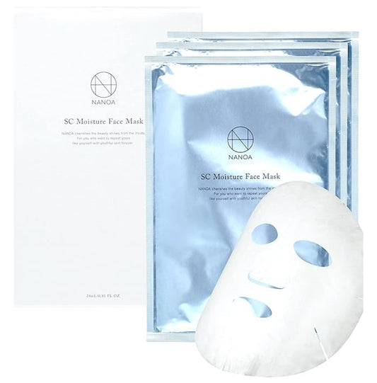 NANOA SC MOISTURE FACE PACK Антивікова зволожуюча маска з факторами росту, 5 шт