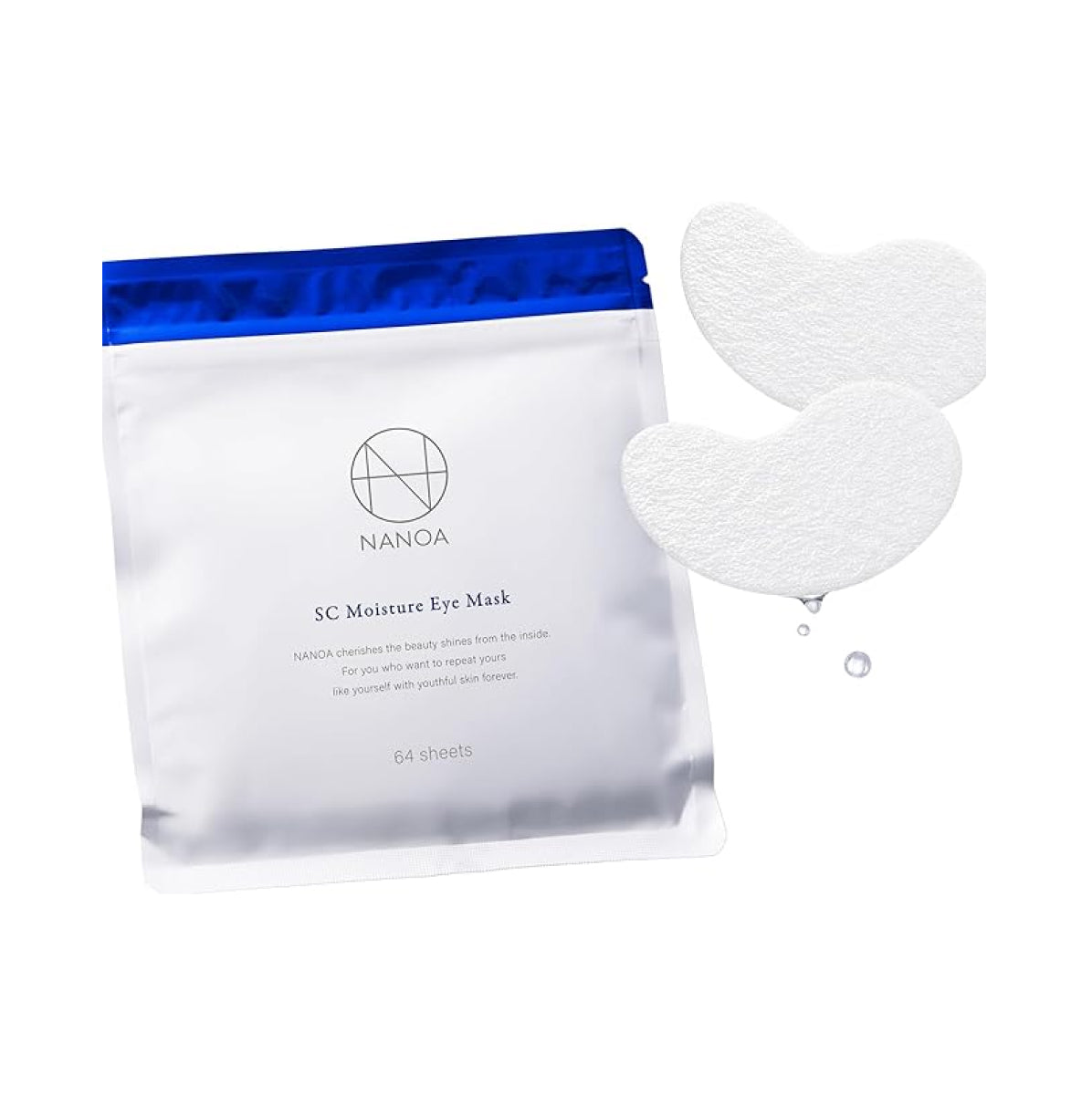 NANOA SC MOISTURE EYE MASK Преміальні патчі зі стовбуровими клітинами та факторами росту, 32 пари