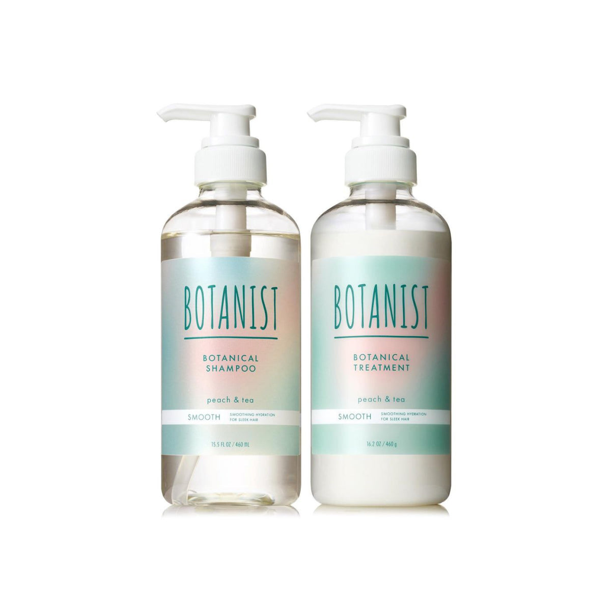 BOTANIST BOTANICAL SHAMPOO and TREATMENT SMOOTH  Шампунь та кондиціонер (персик та чай), 460мл/460 г