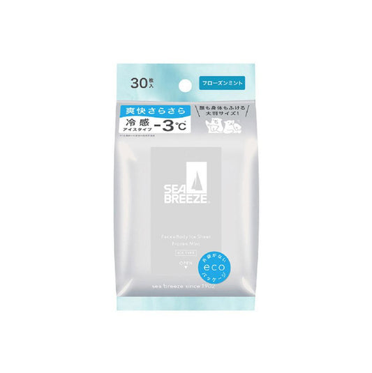 SHISEIDO Sea Breeze Face & Body Sheet Frozen Mint Освіжаючі серветки для обличчя та тіла
