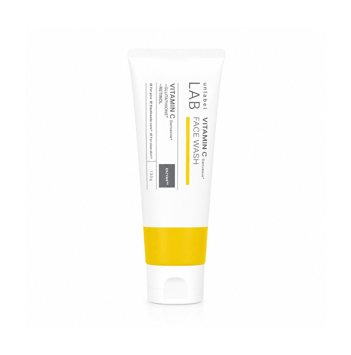 UNLABEL LAB Vitamin C Face Wash – Ензимна пінка для вмивання з вітаміном C, глутатіоном та ретинолом